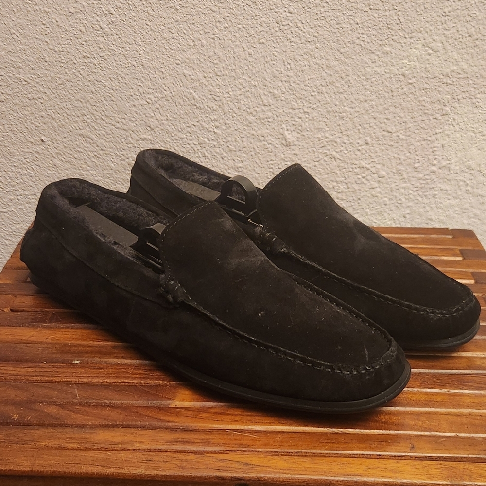 M. Gemi Black Suede Loafers